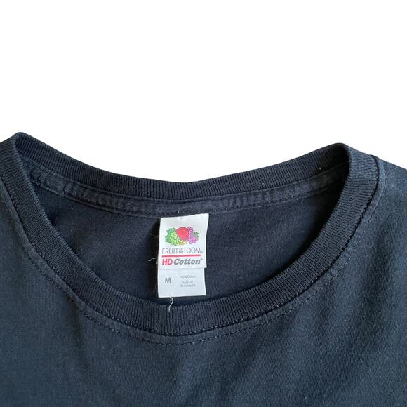 Men's MELTING HAPPY FACE T-Shirt Black Cotton Crew Neck Size Medium - Picture 4 of 14